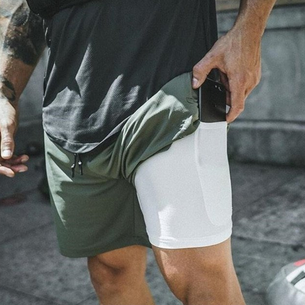 2-In-1 Quick Dry Fitness Shorts